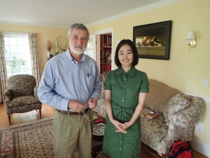 NHK reporter Emiko Yamasaki Lenart with co-president Ira Helfand.