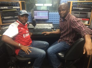 Drs. Emeka Okolo and David Onazi during radio broadcast