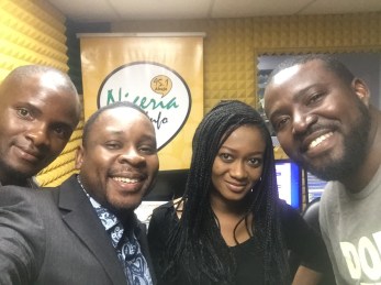 Nigeria radio project team at studio 2017